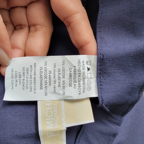 Michael Kors Pull-on pants, Navy Blue, size-XL - Picture 4 of 4